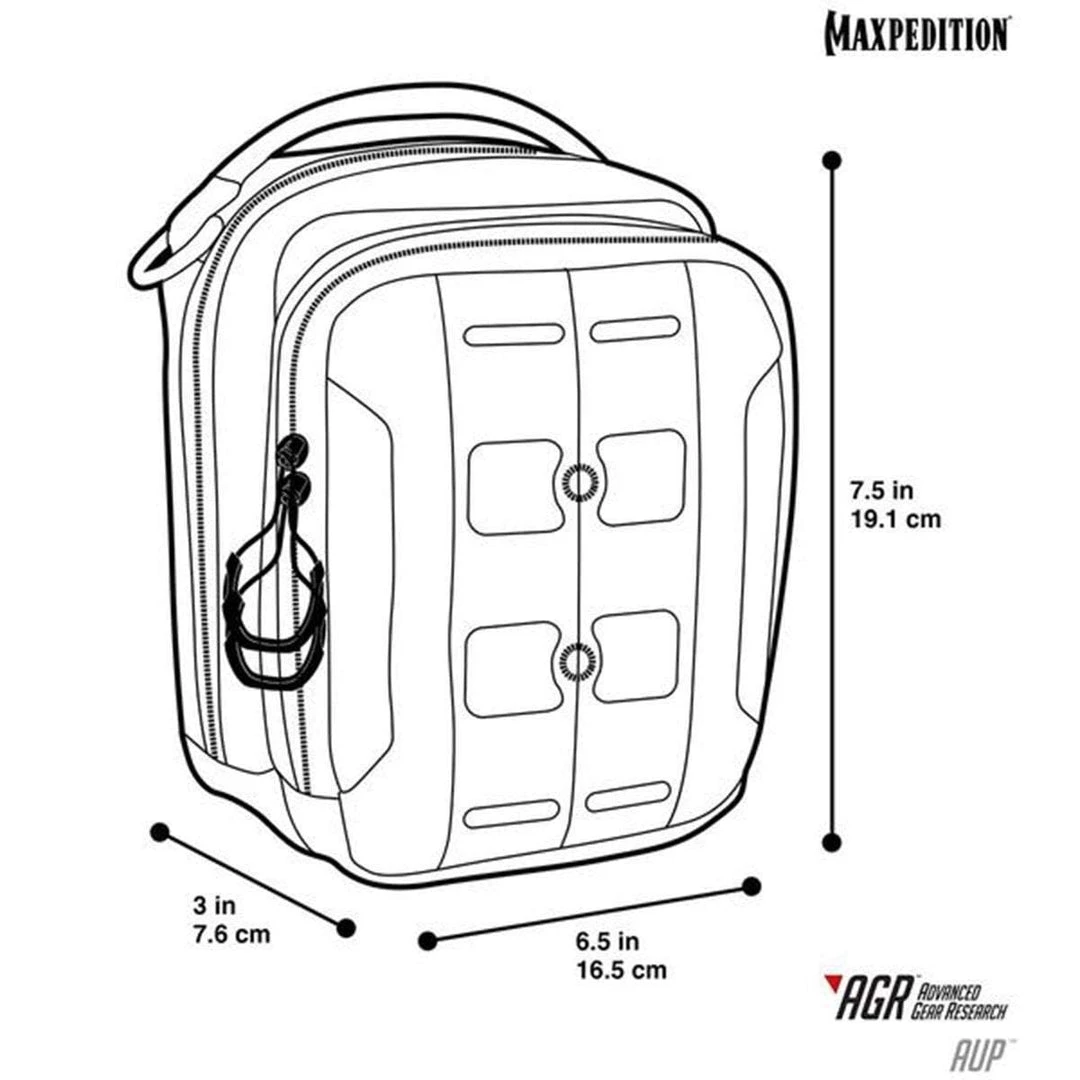 MAXPEDITION AUP | Accordion Utility Pouch, MOLLE/Belt, 10.2cm X 16cm MAXPEDITION AUP | Accordion Utility Pouch, MOLLE/Belt, 10.2cm X 16cm