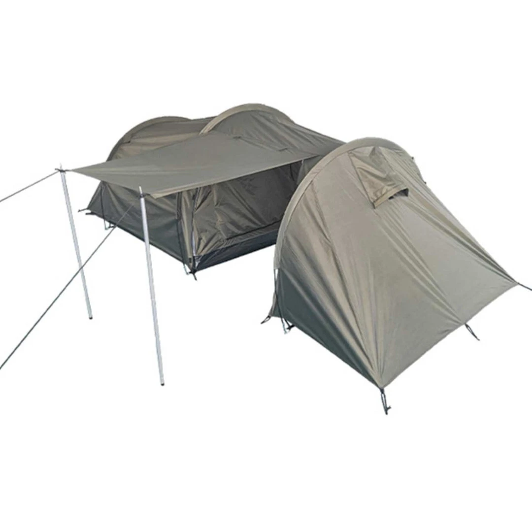 MIL-TEC 2-PERSON PLUS STORAGE TENT | 2 Man, Double Skin With Two Pods 1 MIL-TEC 2-PERSON PLUS STORAGE TENT | 2 Man, Double Skin With Two Pods