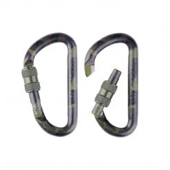 MIL-TEC ACCESSORY LINK CARABINER 80mm | Woodland Camo, Sold In Pairs
