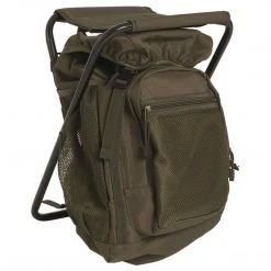 Bags, Packs & Boxes MIL-TEC BACKPACK WITH STOOL 20L | Fishing Rucksack With Folding Seat