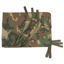 MIL-TEC BASHA WITH 9 LOOPS WOODLAND | Waterproof Tarp, 300cm X 220cm