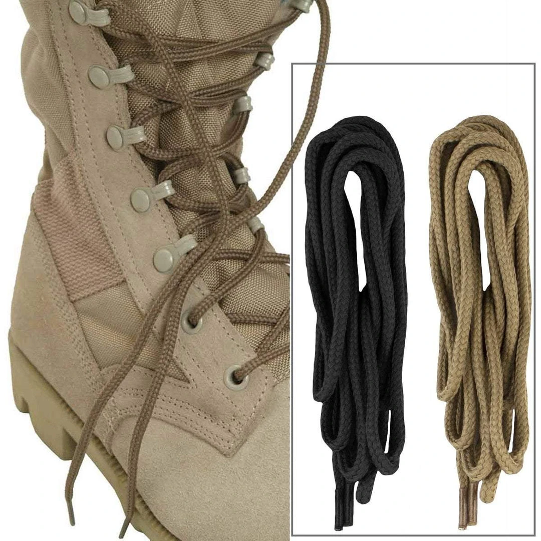 MIL-TEC BOOTS LACES | Tough Braided Construction, Pack Of Two Pairs MIL-TEC BOOTS LACES | Tough Braided Construction, Pack Of Two Pairs