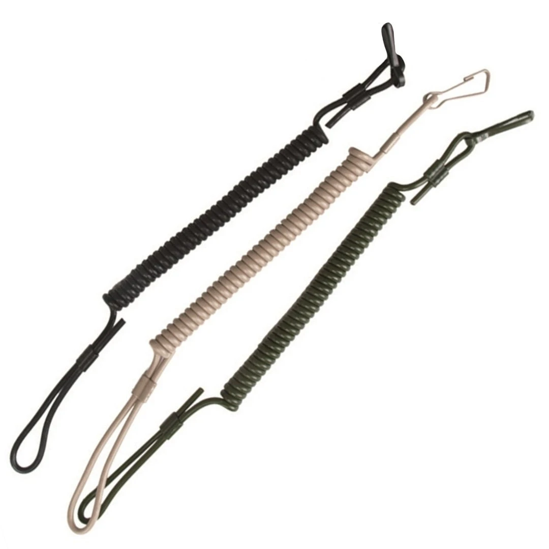 MIL-TEC COILED LANYARD | With Tough Nylon Fibres And Gear Clip 1 MIL-TEC COILED LANYARD | With Tough Nylon Fibres And Gear Clip