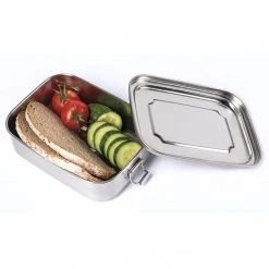 MIL-TEC DELUXE STAINLESS STEEL LUNCH BOX | Metal Food Container, 18cm Camping & Survival