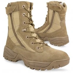 MIL-TEC DOUBLE SIDE-ZIP BOOTS DESERT | Lightweight Combat Boots