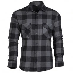 Clothing MIL-TEC LIGHTWEIGHT CHECK FLANNEL SHIRT | Men's Long Sleeve Top