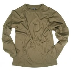 MIL-TEC LONG SLEEVE T-SHIRT | Men's Military Cotton Tee, Olive Green Clothing