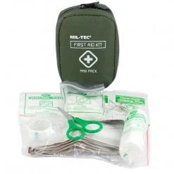 Camping & Survival MIL-TEC MINI FIRST AID KIT | 17-Piece IFAK Military Set, 9cm X 11.5cm