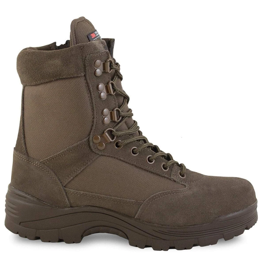 MIL-TEC SIDE-ZIP COMBAT BOOTS BROWN | Thinsulate™ Insulated, Tactical 2 MIL-TEC SIDE-ZIP COMBAT BOOTS BROWN | Thinsulate™ Insulated, Tactical