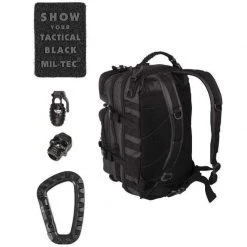 MIL-TEC SMALL MOLLE ASSAULT BACKPACK 20L | Tactical Black Rucksack