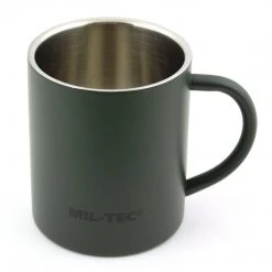 MIL-TEC STAINLESS STEEL INSULATED CAMPING MUG 300ml | Hot/Cold Drinks Camping & Survival