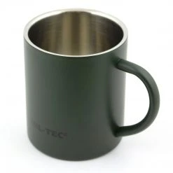 MIL-TEC STAINLESS STEEL INSULATED CAMPING MUG 300ml | Hot/Cold Drinks Camping & Survival