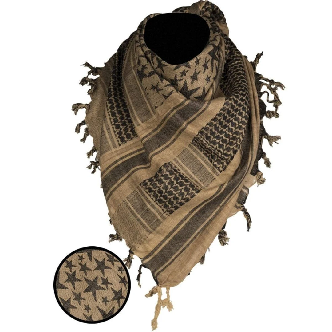 Clothing MIL-TEC STARS SHEMAGH SCARF | Multi-Functional Headwrap, 110cm X 110cm 5 Clothing MIL-TEC STARS SHEMAGH SCARF | Multi-Functional Headwrap, 110cm X 110cm