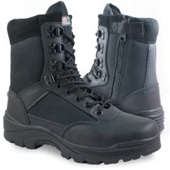 Footwear MIL-TEC TACTICAL SIDE ZIP BOOTS BLACK | Thinsulate Lined Duty Boot