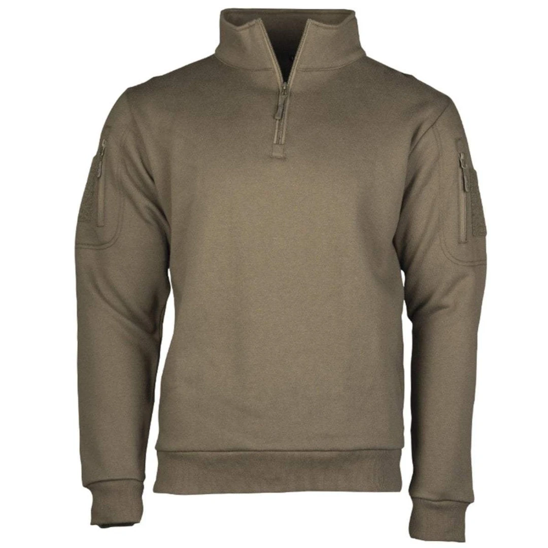 MIL-TEC TACTICAL SWEATER | Men's Pullover With 1/4 Zip, Fleece Lined 1 MIL-TEC TACTICAL SWEATER | Men's Pullover With 1/4 Zip, Fleece Lined
