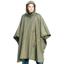 Jackets & Outer Layers MIL-TEC WATERPROOF PONCHO | Packable Rip-Stop Hooded Outer Layer