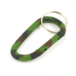 Mil-Tec Other Bag Accessories MINI ALUMINIUM CARABINER KEYRING | Matte Camouflage Finish