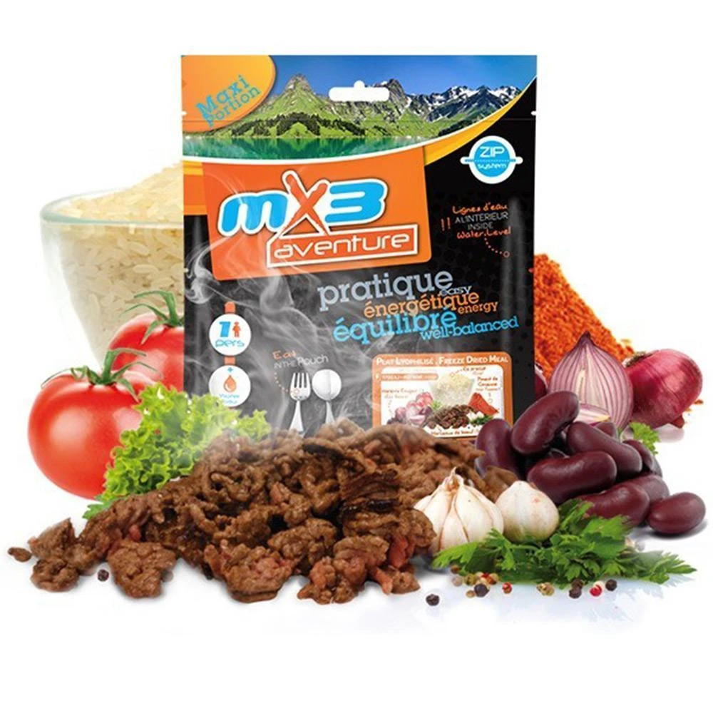 MX3 Adventure Freeze Dried Chilli Con Carne | 455 KCAL Camping & Survival 1 MX3 Adventure Freeze Dried Chilli Con Carne | 455 KCAL Camping & Survival