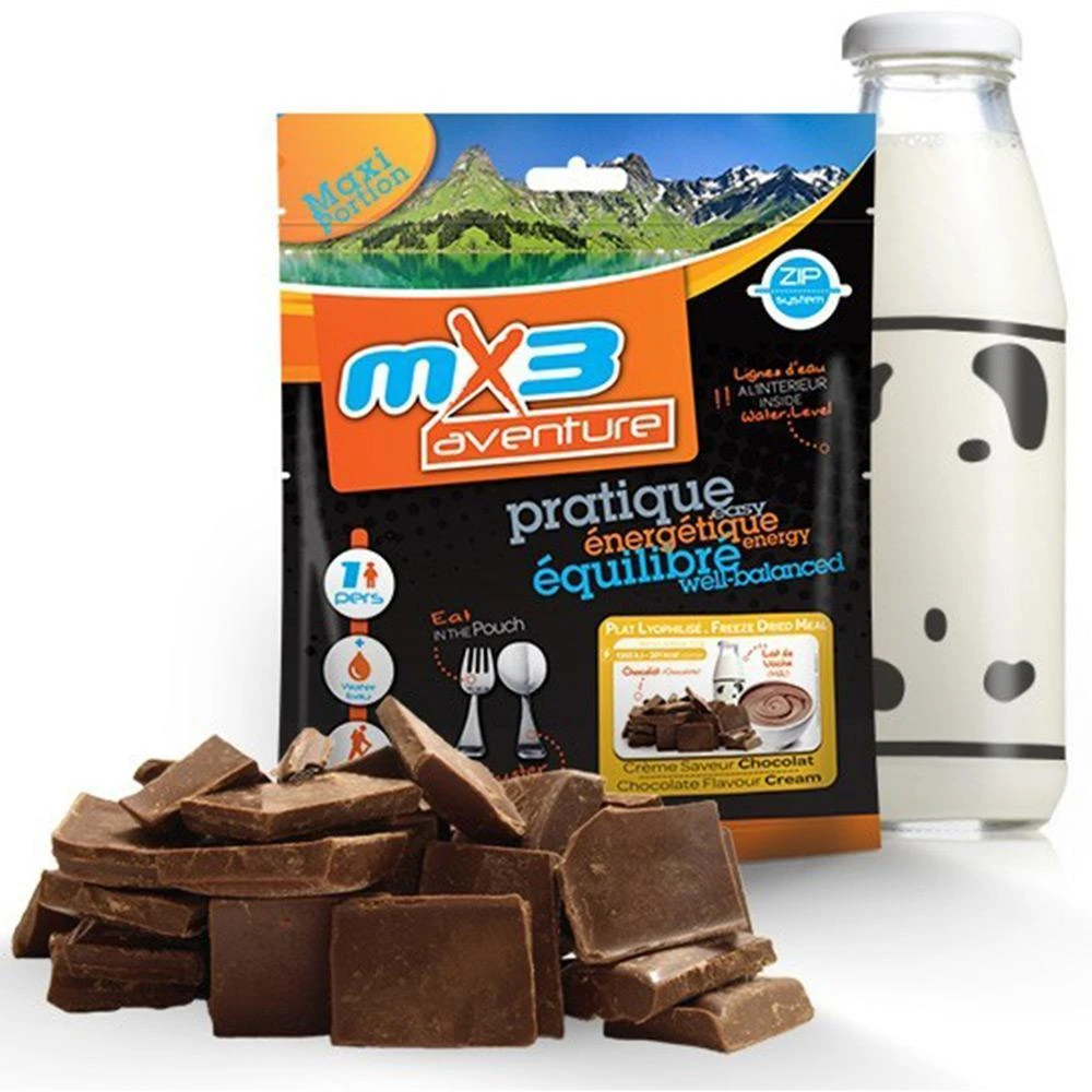 MX3 Adventure Freeze Dried Chocolate Cream Dessert | 333 KCAL 1 MX3 Adventure Freeze Dried Chocolate Cream Dessert | 333 KCAL