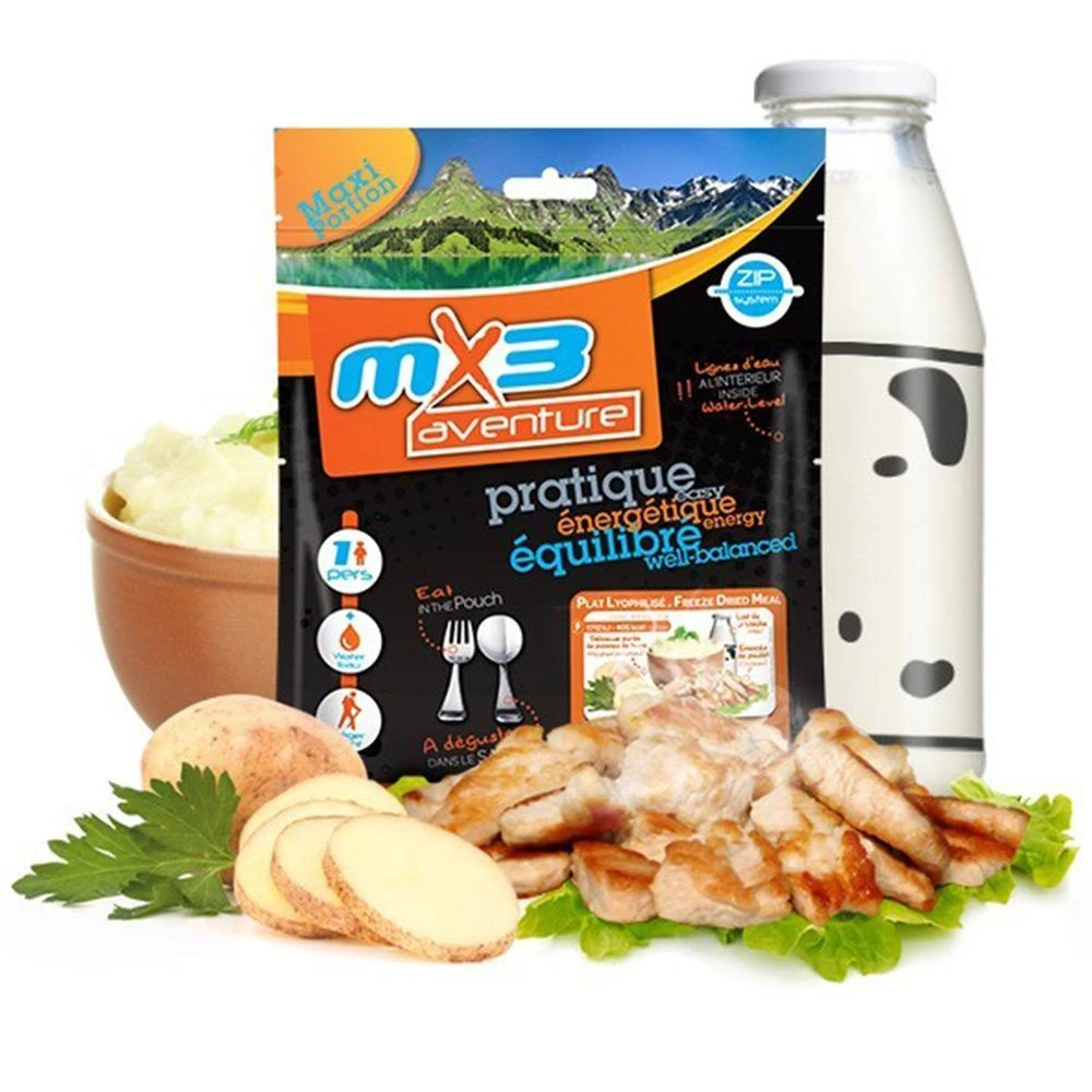 MX3 Adventure Freeze Dried Mashed Potato & Chicken | 405 KCAL Camping & Survival 1 MX3 Adventure Freeze Dried Mashed Potato & Chicken | 405 KCAL Camping & Survival