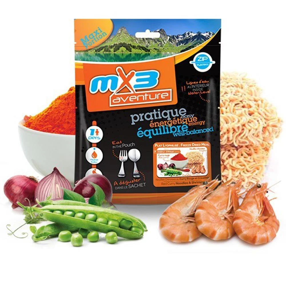Camping & Survival MX3 Adventure Freeze Dried Noodles & Shrimps | 579 KCAL 1 Camping & Survival MX3 Adventure Freeze Dried Noodles & Shrimps | 579 KCAL