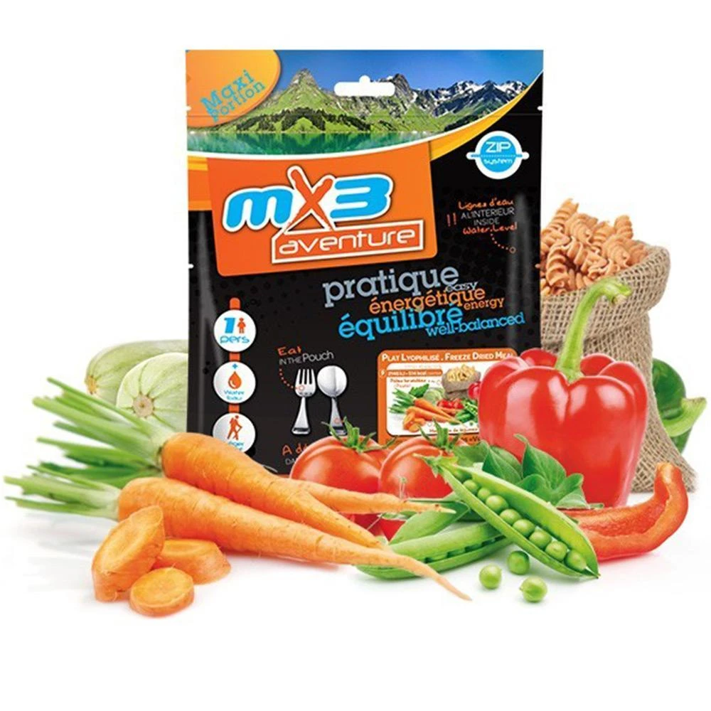 MX3 Adventure Freeze Dried Vegetable Pasta | 514 KCAL 1 MX3 Adventure Freeze Dried Vegetable Pasta | 514 KCAL