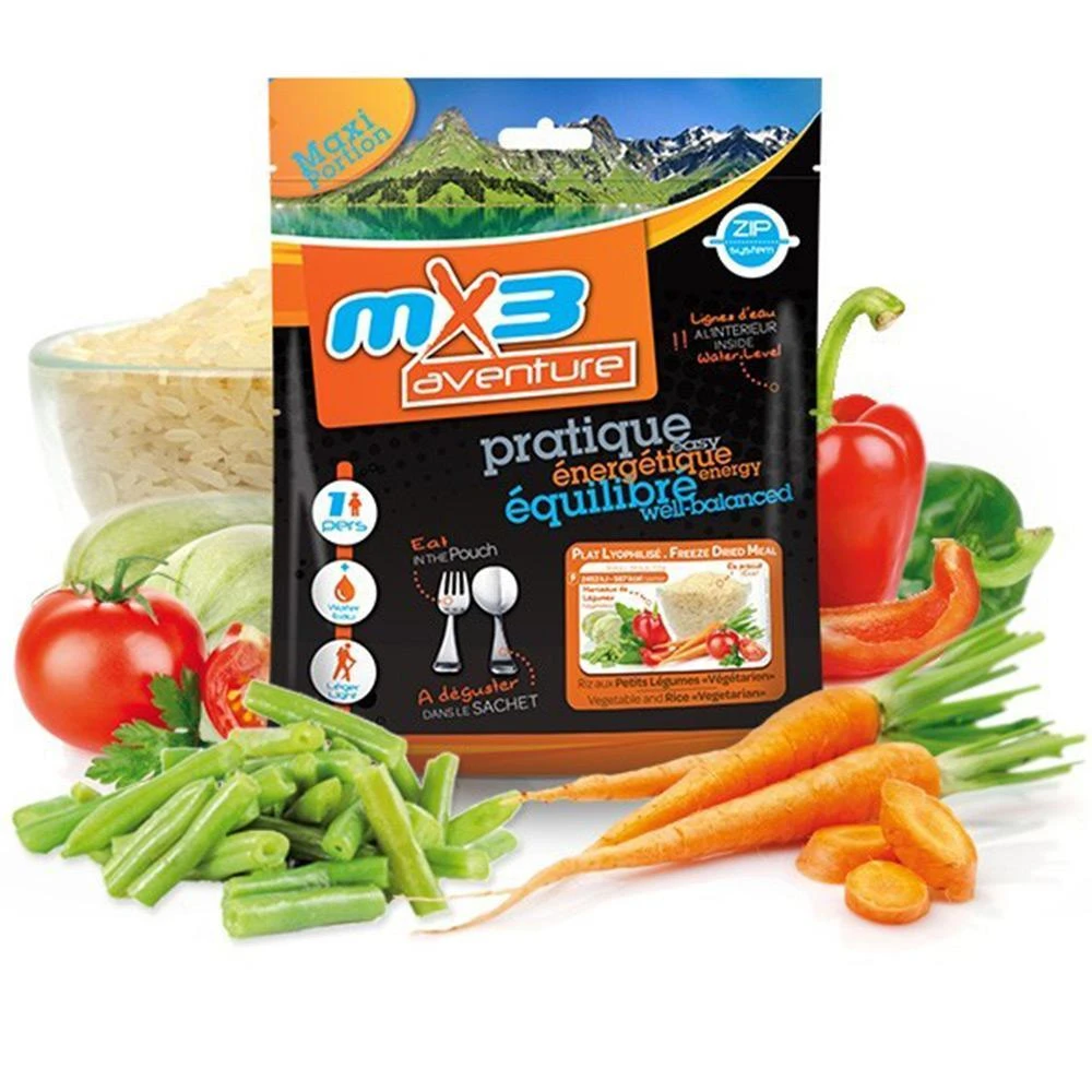Camping & Survival MX3 Adventure Freeze Dried Vegetable Rice | 587 KCAL 1 Camping & Survival MX3 Adventure Freeze Dried Vegetable Rice | 587 KCAL