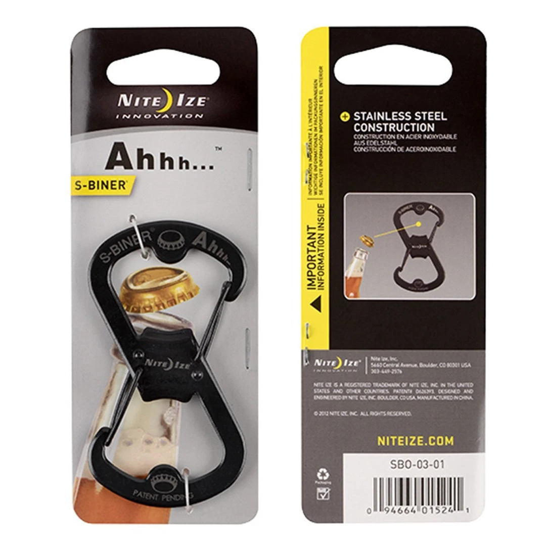 NITE IZE S-BINER AHHH | Steel Carabiner Key Ring With Bottle Opener 3 NITE IZE S-BINER AHHH | Steel Carabiner Key Ring With Bottle Opener