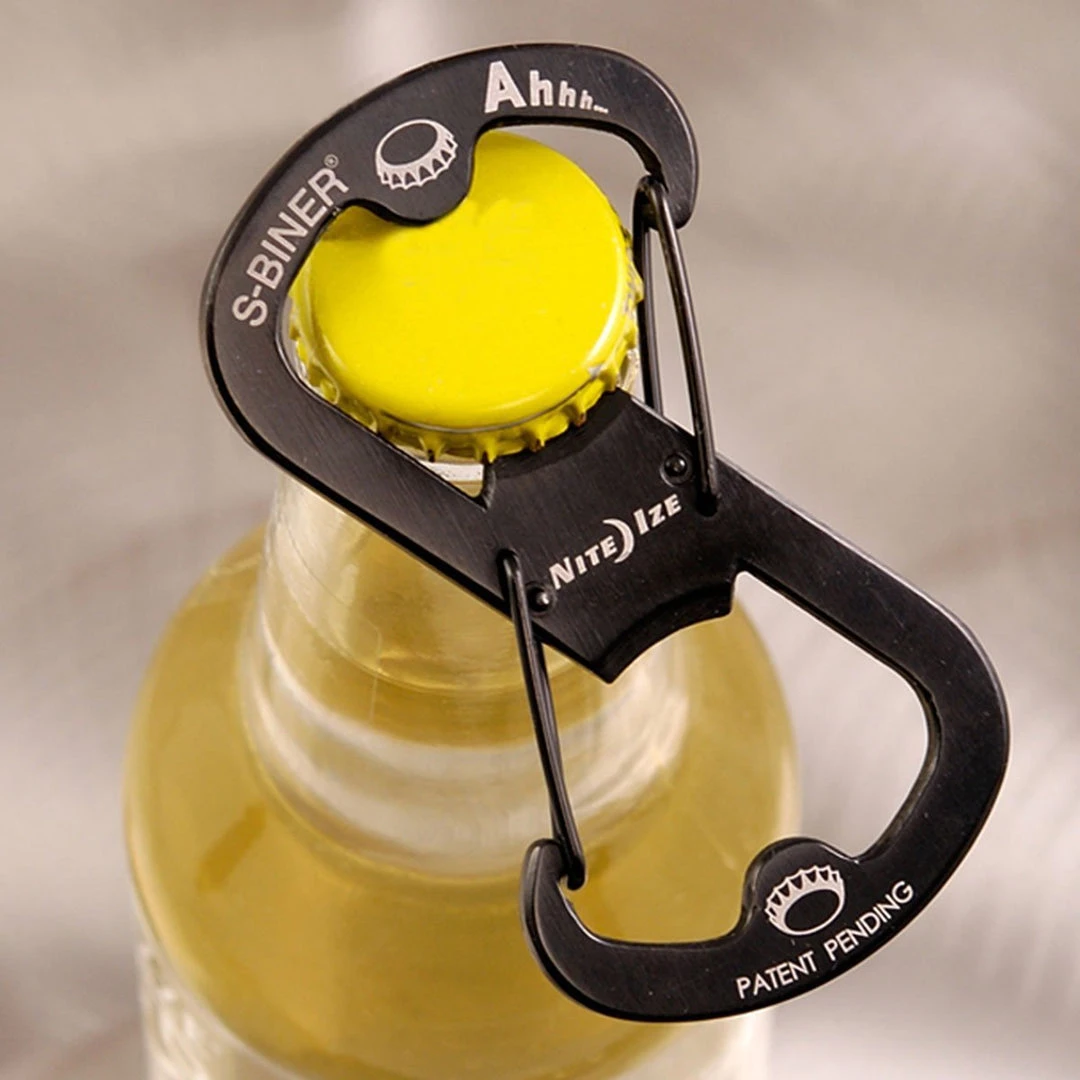 NITE IZE S-BINER AHHH | Steel Carabiner Key Ring With Bottle Opener 1 NITE IZE S-BINER AHHH | Steel Carabiner Key Ring With Bottle Opener