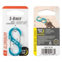 NITE IZE S-BINER ALUMINIUM DUAL CARABINER #2 | Double Gate 2.3 X 5cm Other Bag Accessories