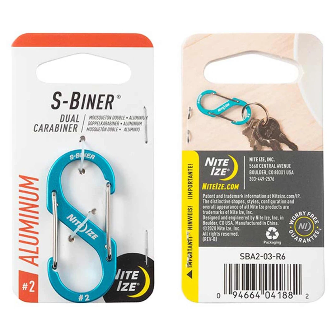 NITE IZE S-BINER ALUMINIUM DUAL CARABINER #2 | Double Gate 2.3 X 5cm Other Bag Accessories 2 NITE IZE S-BINER ALUMINIUM DUAL CARABINER #2 | Double Gate 2.3 X 5cm Other Bag Accessories
