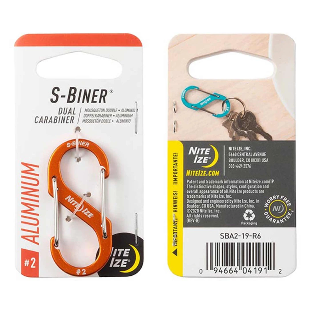 NITE IZE S-BINER ALUMINIUM DUAL CARABINER #2 | Double Gate 2.3 X 5cm Other Bag Accessories 1 NITE IZE S-BINER ALUMINIUM DUAL CARABINER #2 | Double Gate 2.3 X 5cm Other Bag Accessories