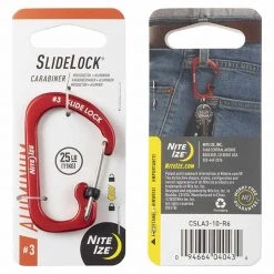 NITE IZE S-BINER SLIDELOCK ALUMINIUM #3 | Locking Gate, 3.8cm X 5.8cm