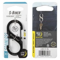 NITE IZE S-BINER SLIDELOCK STAINLESS STEEL #3 | Locking, 3cm X 6.8cm Other Bag Accessories