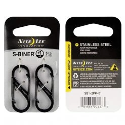 NITE IZE S-BINER STAINLESS STEEL DUAL CARABINER #1 | 3.9cm X 1.4cm Other Bag Accessories