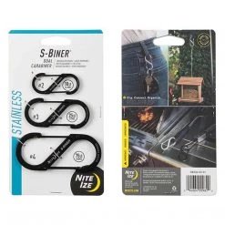NITE IZE S-BINER STAINLESS STEEL DUAL CARABINER (3 PACK) | #2, #3, #4 Other Bag Accessories