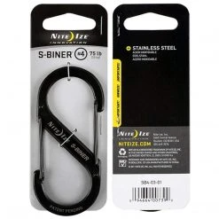 NITE IZE S-BINER STAINLESS STEEL DUAL CARABINER #4 | 8.8cm X 3.8cm