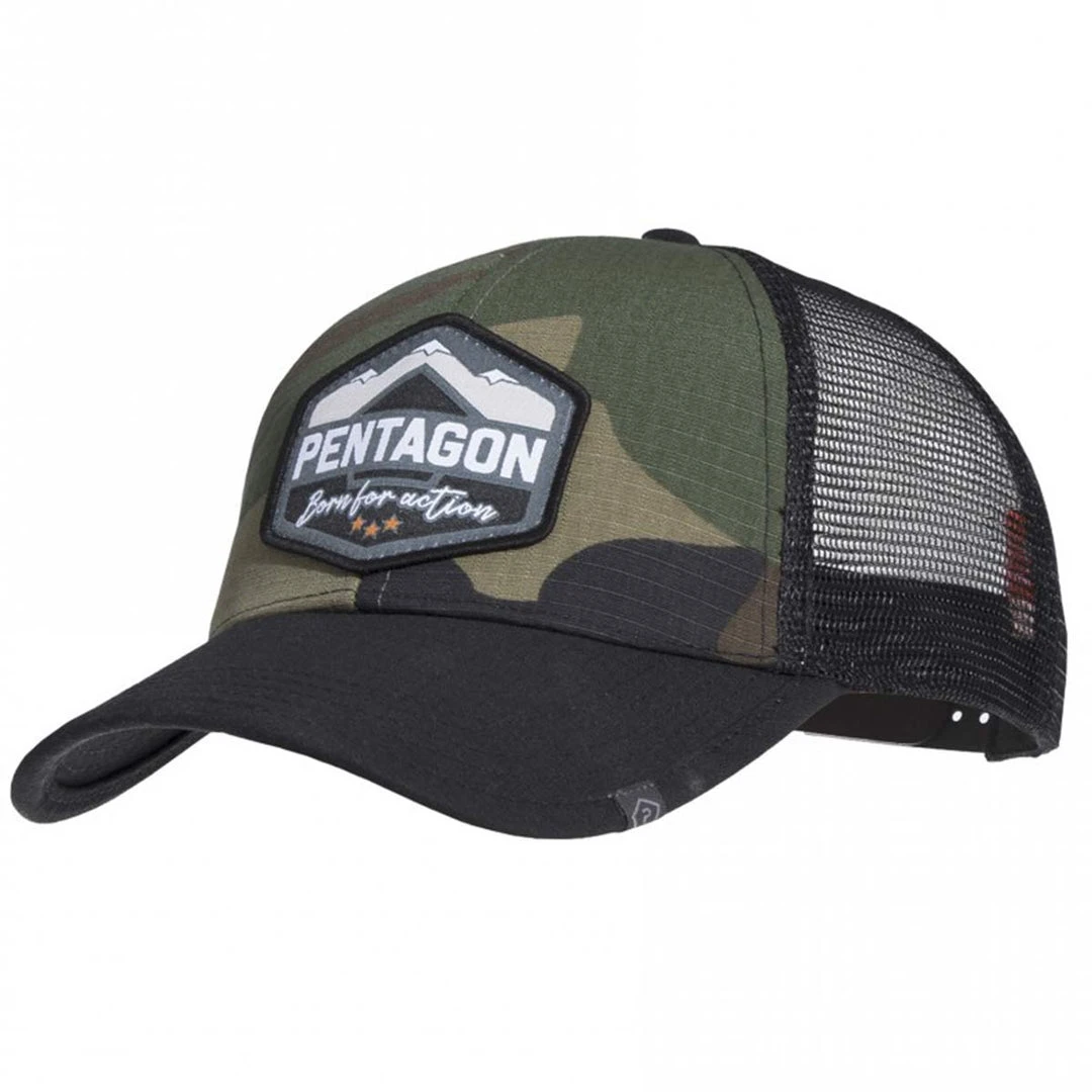 PENTAGON ERA "BORN FOR ACTION" CAP | Men's Mesh Backed Baseball Hat Headwear 6 PENTAGON ERA "BORN FOR ACTION" CAP | Men's Mesh Backed Baseball Hat Headwear