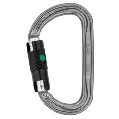 PETZL AM'D BALL LOCK | D-Shaped Aluminum Locking Carabiner, Grey Equipment
