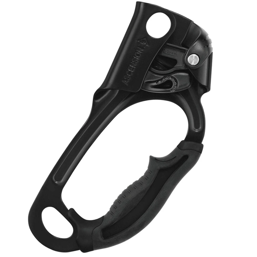 PETZL ASCENSION BLACK | Ergonomic Handled Ascender, Right / Left Hand PETZL ASCENSION BLACK | Ergonomic Handled Ascender, Right / Left Hand