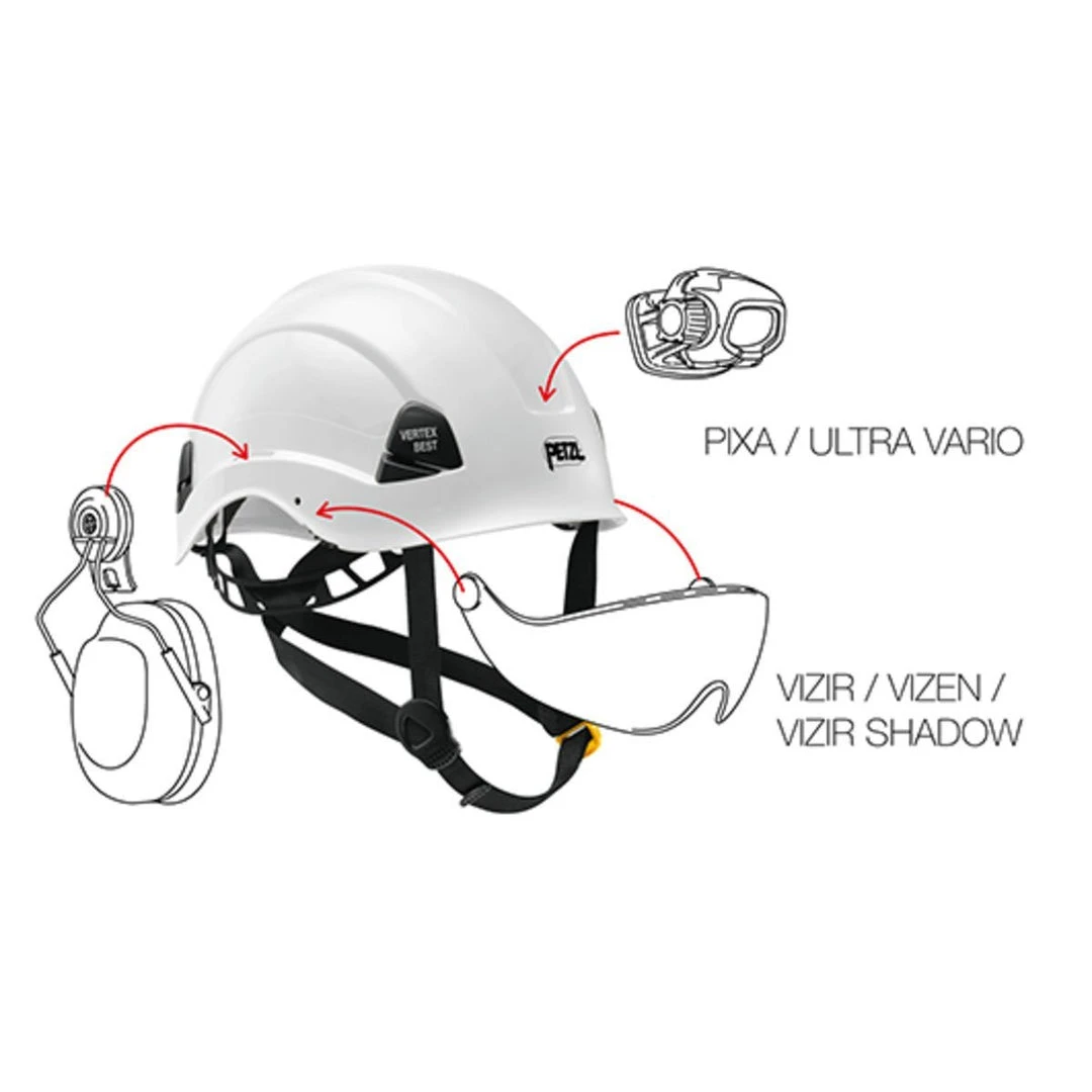 PETZL VERTEX HELMET | With Unventilated External Shell, Black PETZL VERTEX HELMET | With Unventilated External Shell, Black