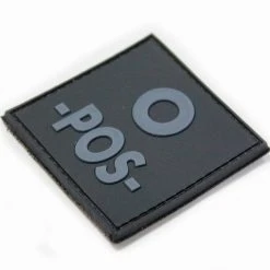 Bulldog Tactical Gear Insignia & Patches PVC BLOOD GROUP PATCH | Hook & Loop Backed, 5cm X 5cm