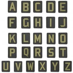 Unbranded PVC Hook & Loop Letter Patches