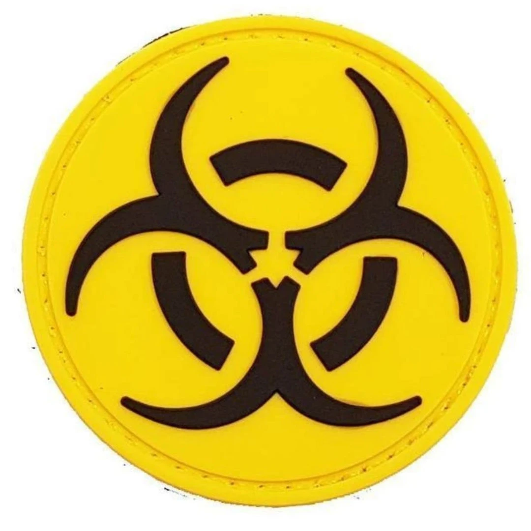 Unbranded PVC Round Biohazard Patch Insignia & Patches 2 Unbranded PVC Round Biohazard Patch Insignia & Patches
