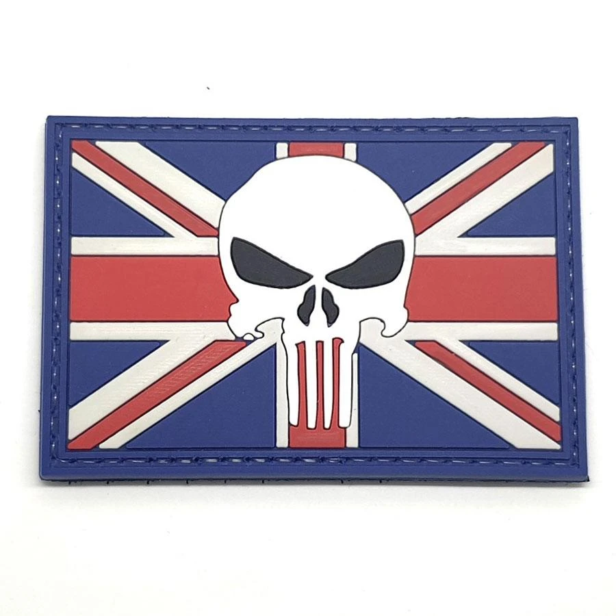 Unbranded PVC Union Jack Punisher Skull Patch 1 Unbranded PVC Union Jack Punisher Skull Patch