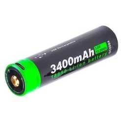 Nextorch Rechargeable Battery 3400mAh USB 18650 Equipment