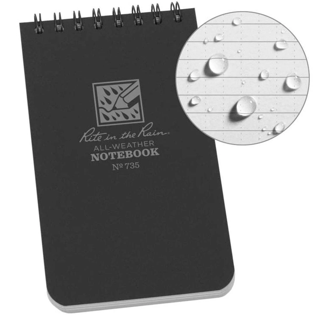 Camping & Survival RITE IN THE RAIN TOP SPIRAL NOTEBOOK 3" X 5" | Waterproof, Universal 1 Camping & Survival RITE IN THE RAIN TOP SPIRAL NOTEBOOK 3" X 5" | Waterproof, Universal