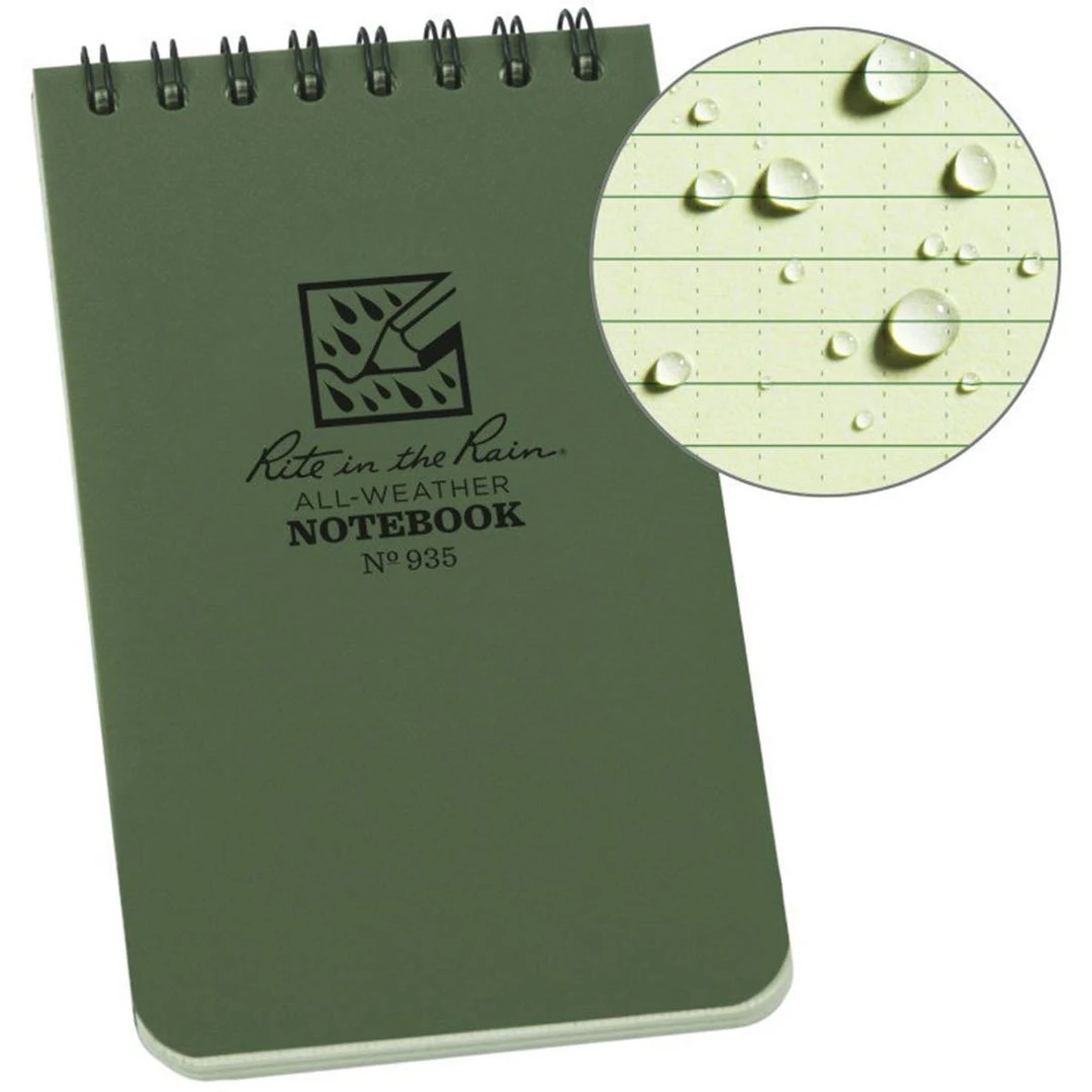 Camping & Survival RITE IN THE RAIN TOP SPIRAL NOTEBOOK 3" X 5" | Waterproof, Universal 2 Camping & Survival RITE IN THE RAIN TOP SPIRAL NOTEBOOK 3" X 5" | Waterproof, Universal