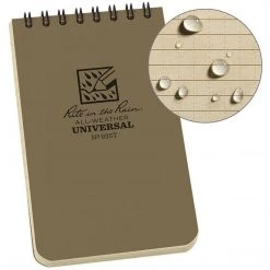 Camping & Survival RITE IN THE RAIN TOP SPIRAL NOTEBOOK 3" X 5" | Waterproof, Universal 12 Camping & Survival RITE IN THE RAIN TOP SPIRAL NOTEBOOK 3