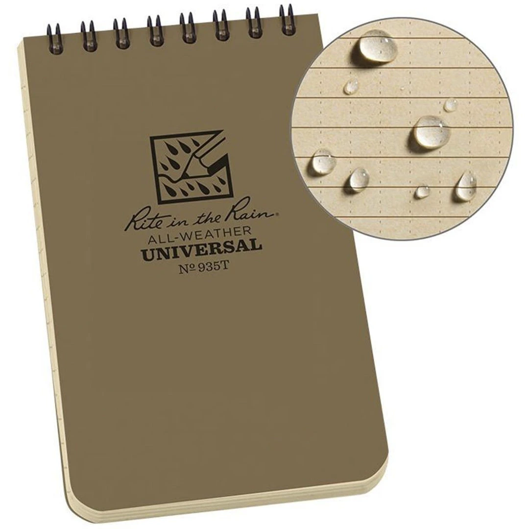 Camping & Survival RITE IN THE RAIN TOP SPIRAL NOTEBOOK 3" X 5" | Waterproof, Universal 6 Camping & Survival RITE IN THE RAIN TOP SPIRAL NOTEBOOK 3" X 5" | Waterproof, Universal